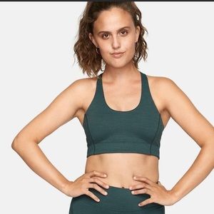 Green OV doing things sports bra